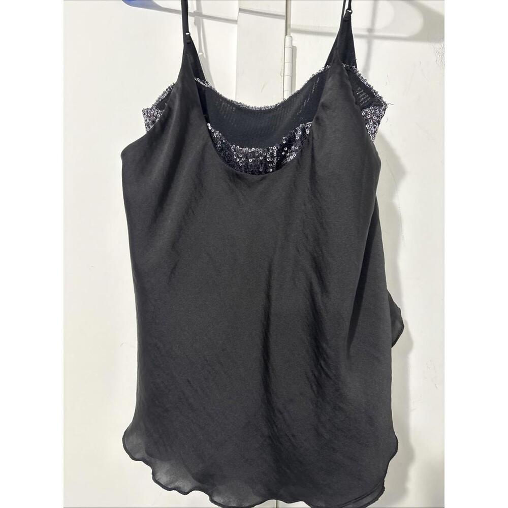 FREE PEOPLE Intimately Turn It On‎ Cami Sequin Top Camisole Black Size Large